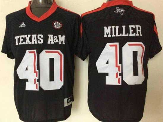 Men%27s Texas A&M Aggies #40 Von Miller Black College Football Jersey